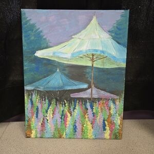 Colorful Umbrella Art Canvas